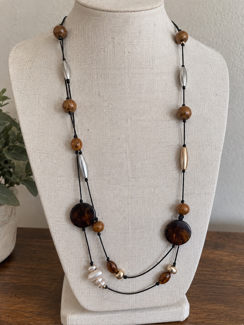 J. Jill Long Layered Beaded Necklace (BLR111/3v)